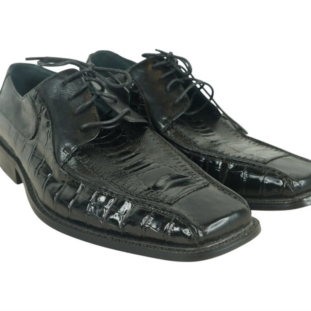 Stacy Adams Men’s Black Genuine Leather Oxford Dress Shoes Size 11